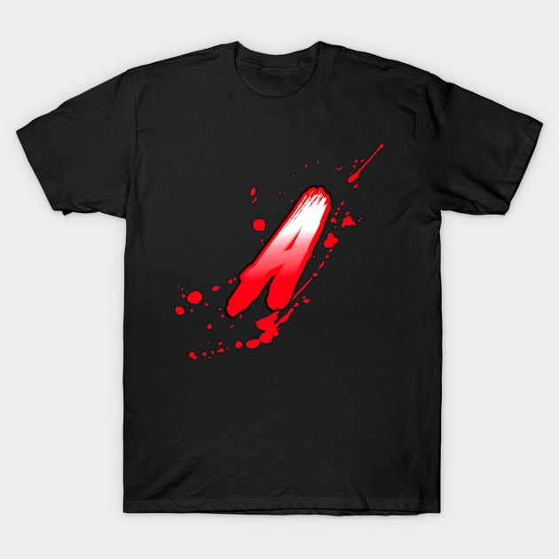 Bloody letter A T-Shirt by Smart Digital Payments 